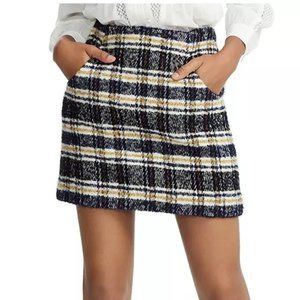 Maje Jolica Plaid Skirt